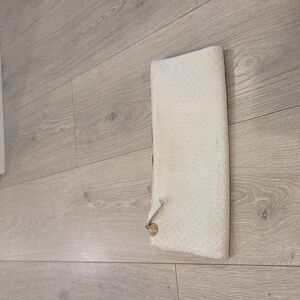 Claire V.  Woven Foldover Clutch